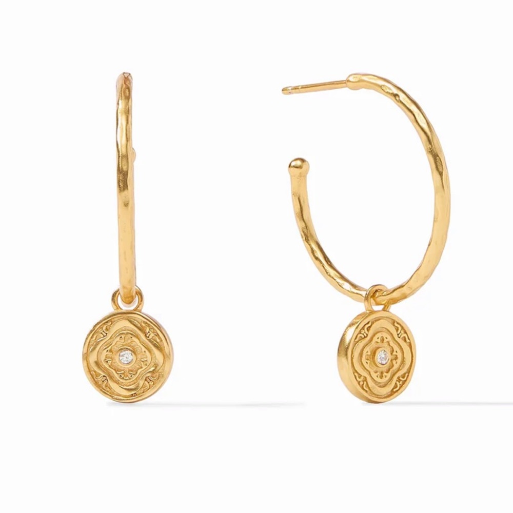 Julie Vos Astor Hoop & Charm Earring